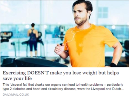 Exercising doesn't help you lose weight but it can save your life