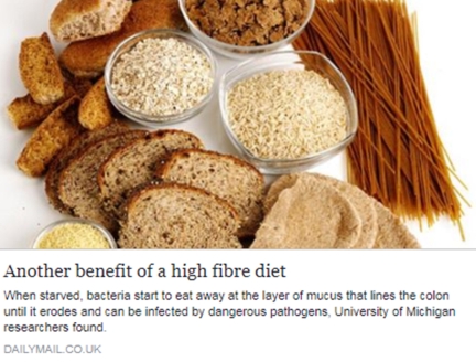 Another benefit of a high fibre diet